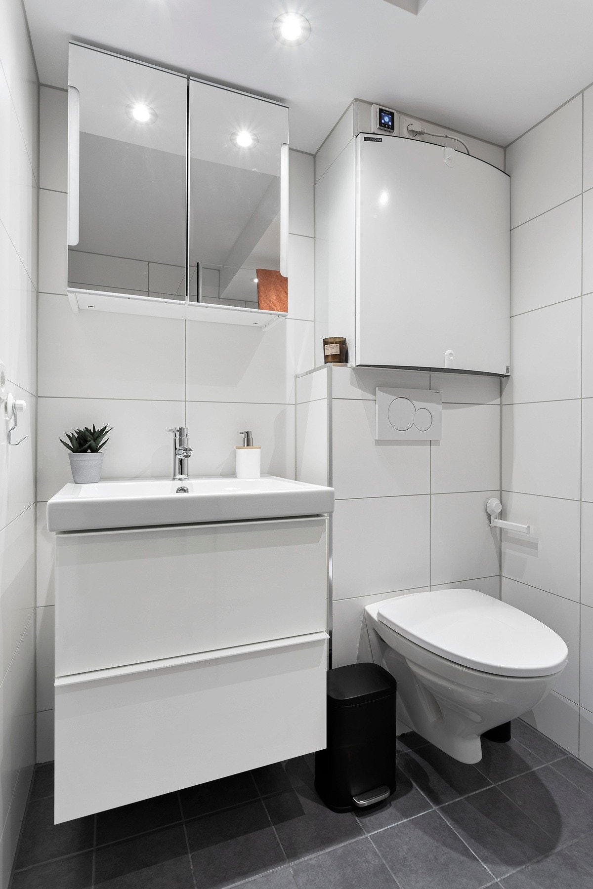 Badet er på 4 kvm. Galleribilde