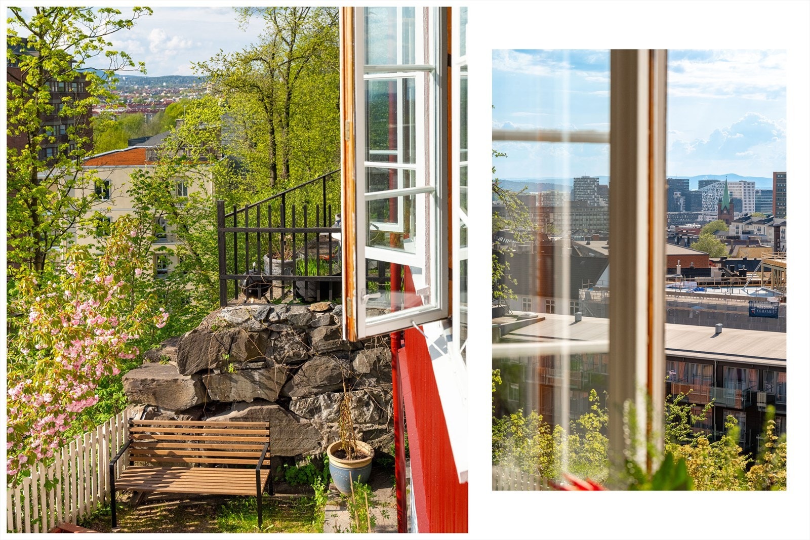 Eiendommen ligger på et høydedrag med flott utsikt over Oslo Galleribilde