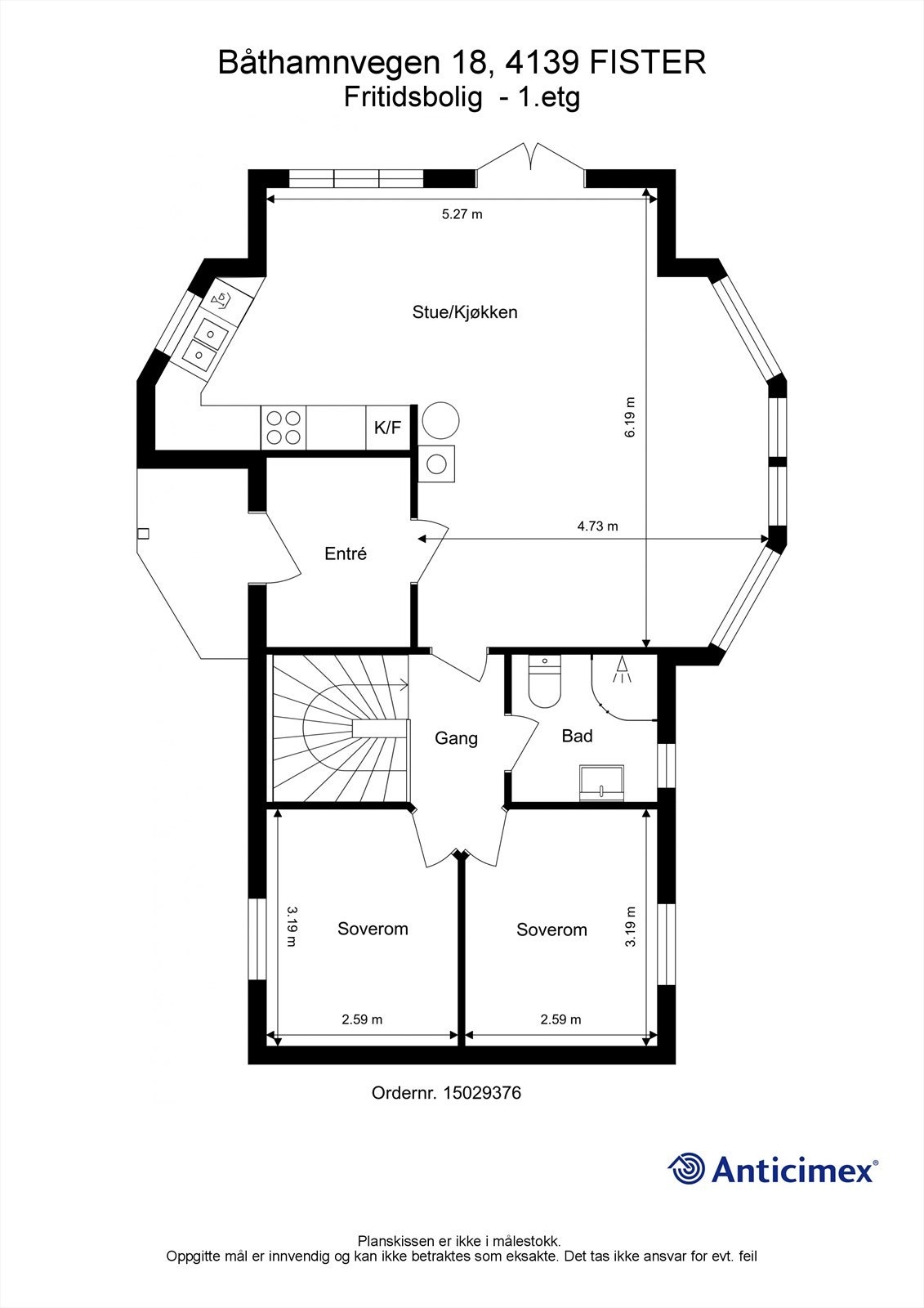 Plantegning første etasje Galleribilde