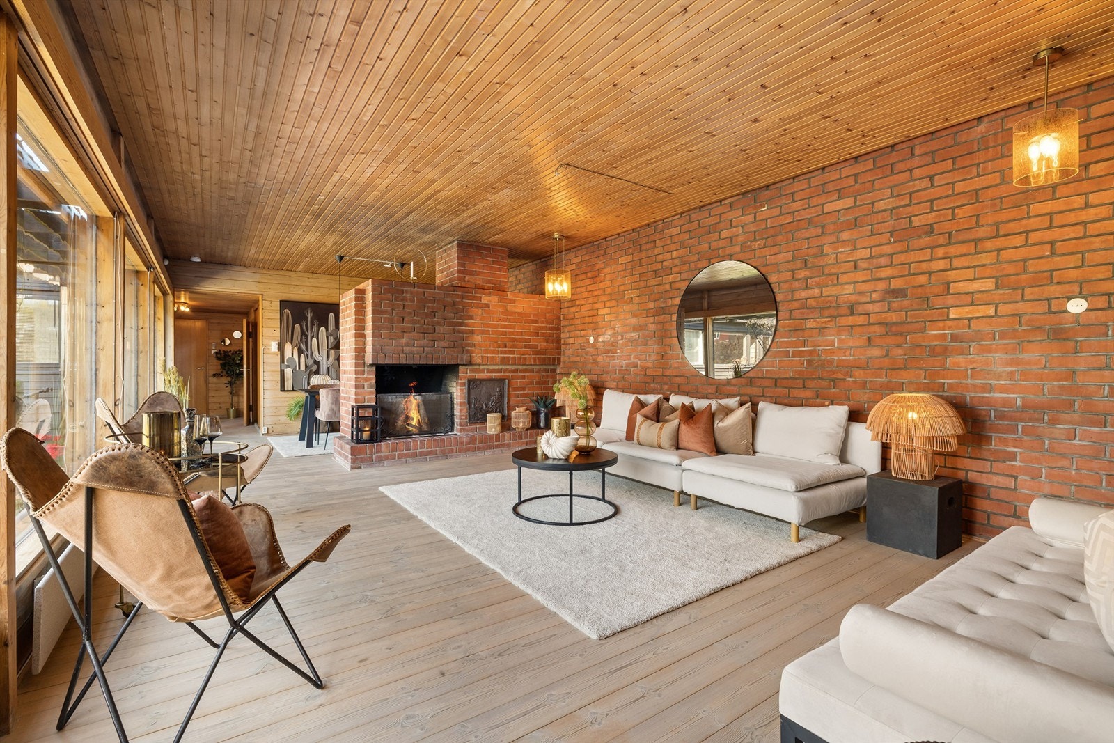 Stue med peis Galleribilde