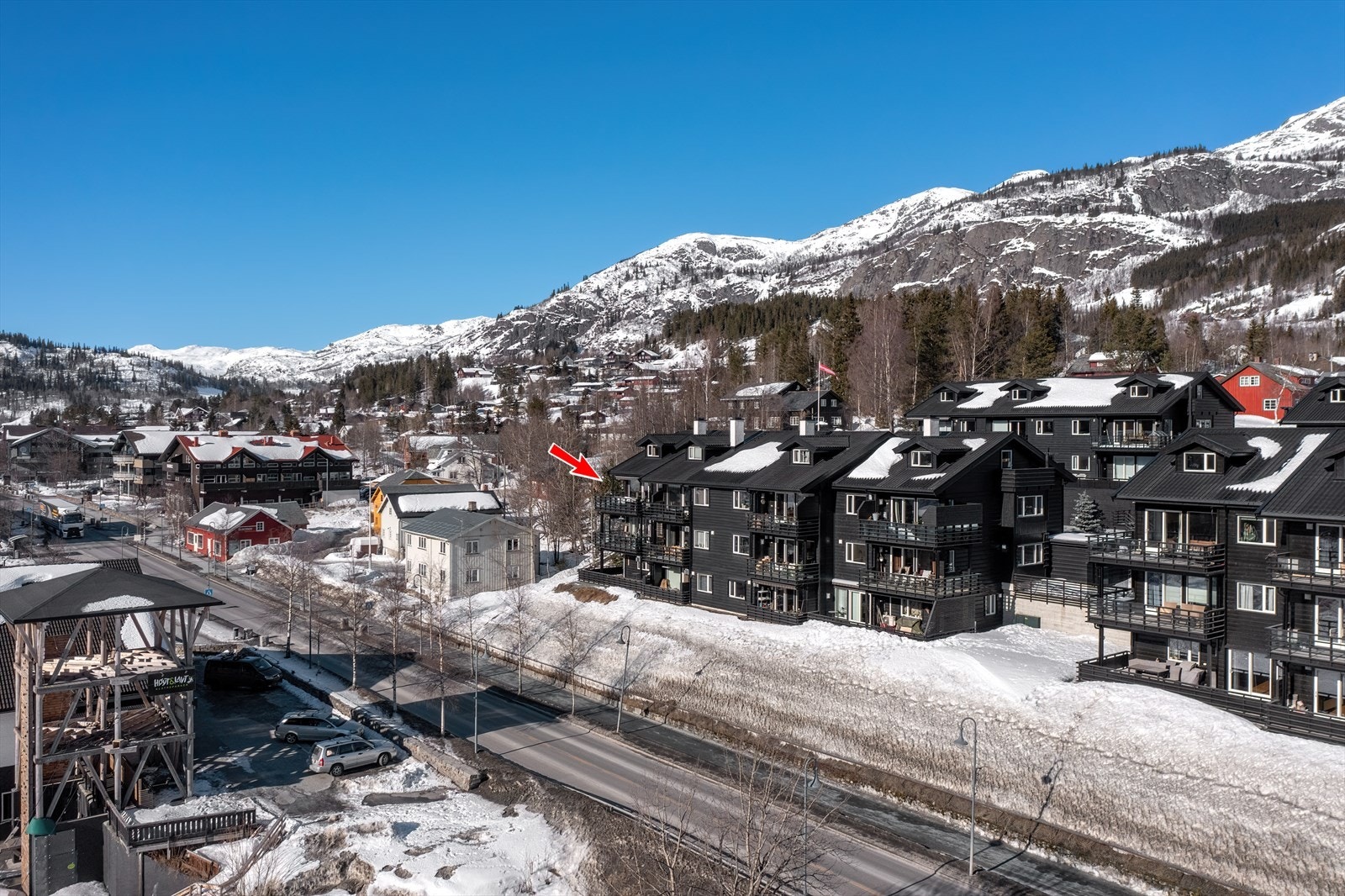 Leilighetens plassering i bygget. Galleribilde