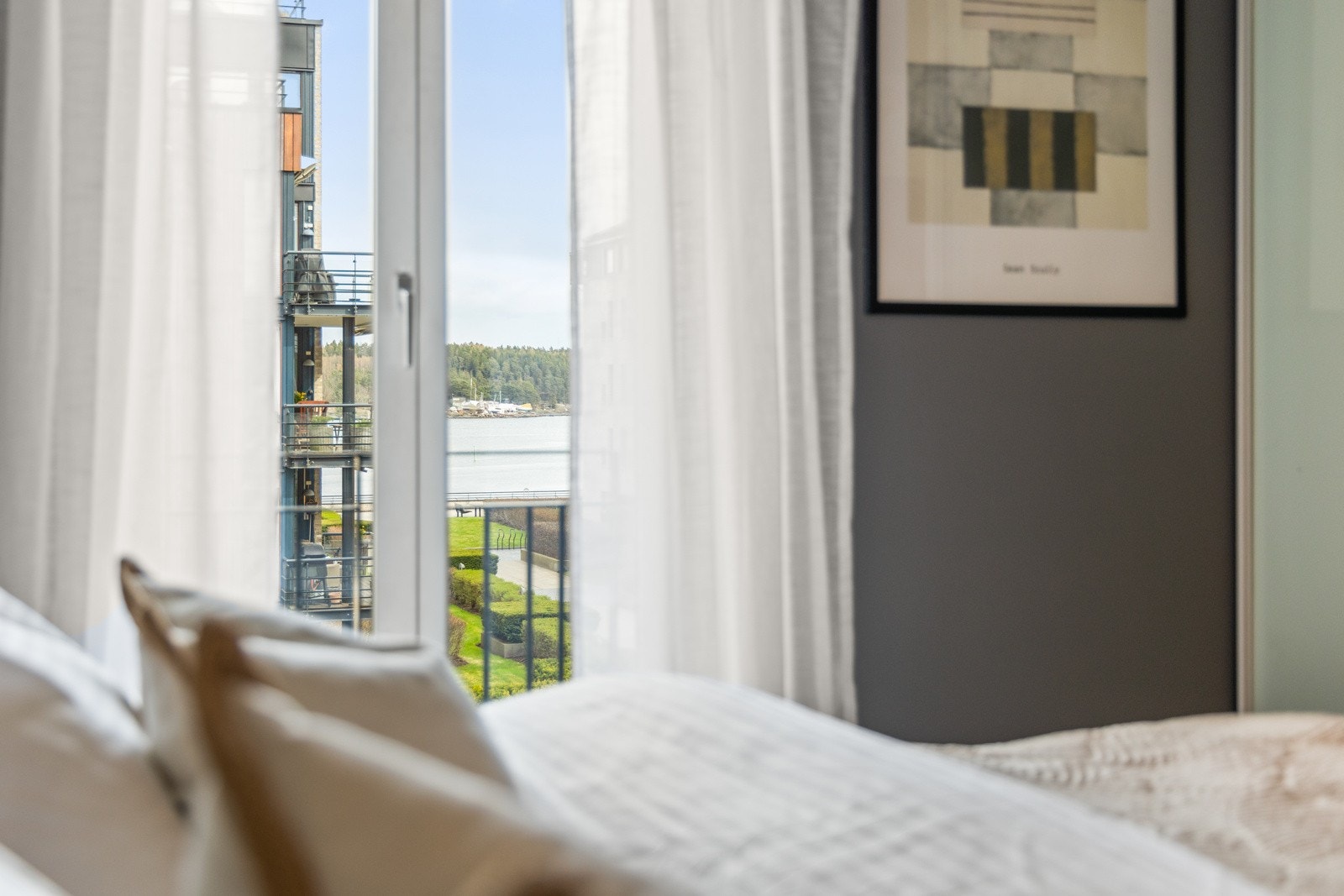 Flott utsikt fra soverommet Galleribilde