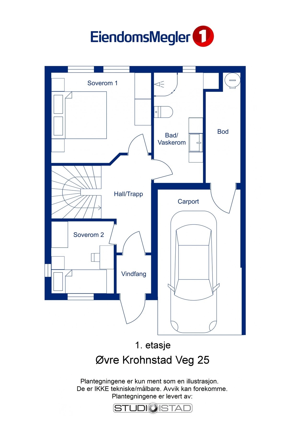 1. etasje - plantegning. Galleribilde