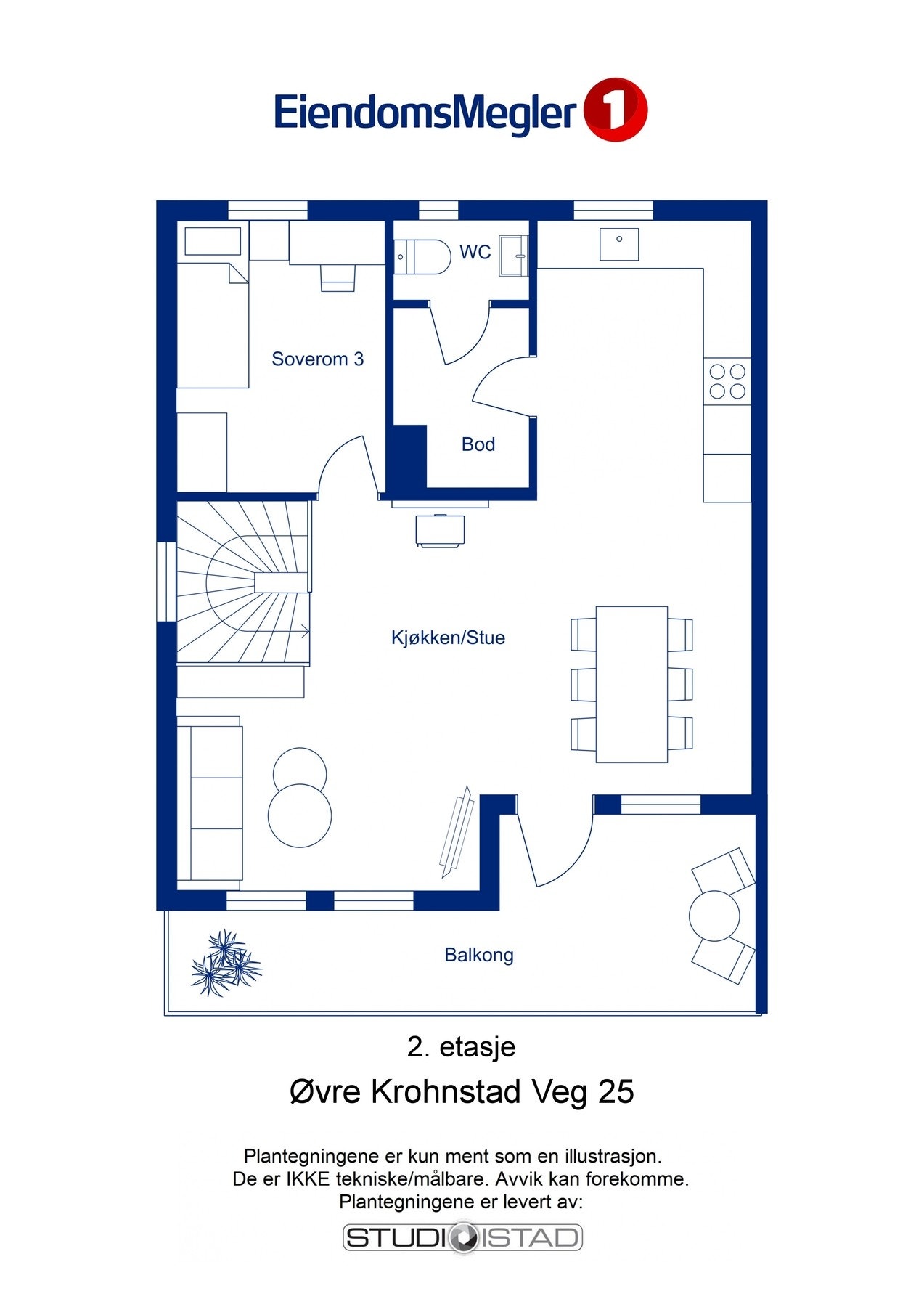 2. etasje - plantegning. Galleribilde