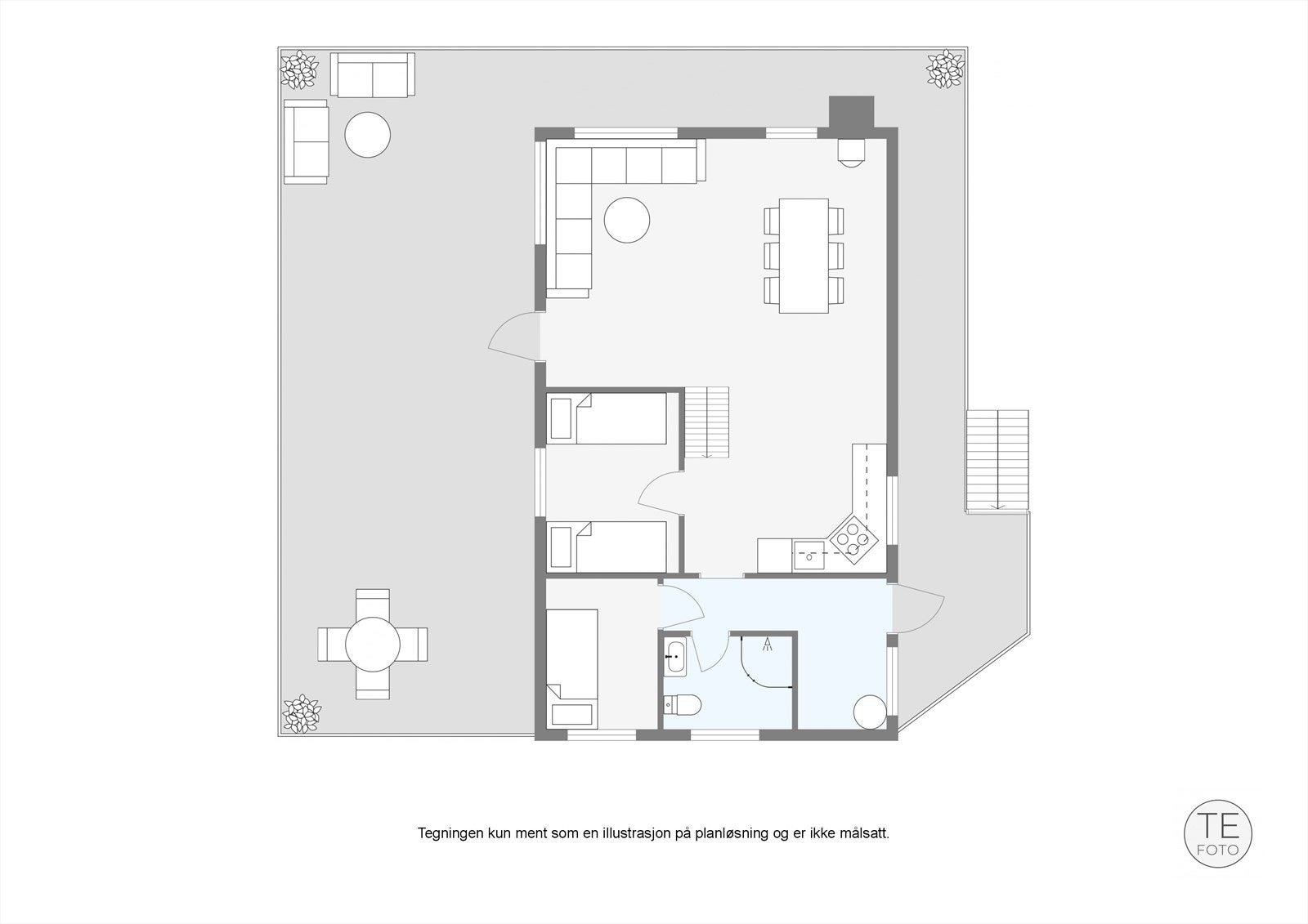 Plantegning 1. etasje Galleribilde