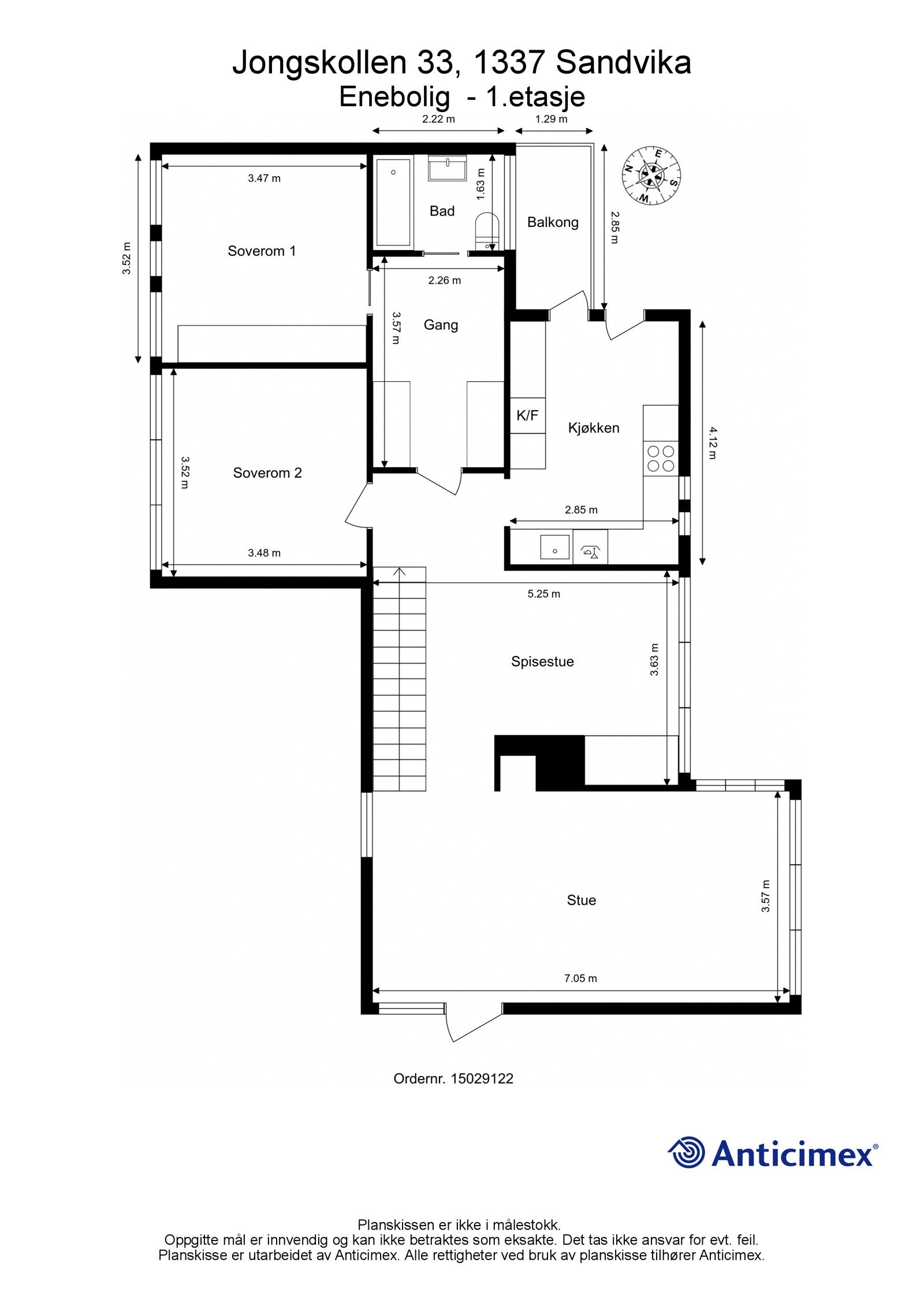 Plantegning 1. etasje Galleribilde