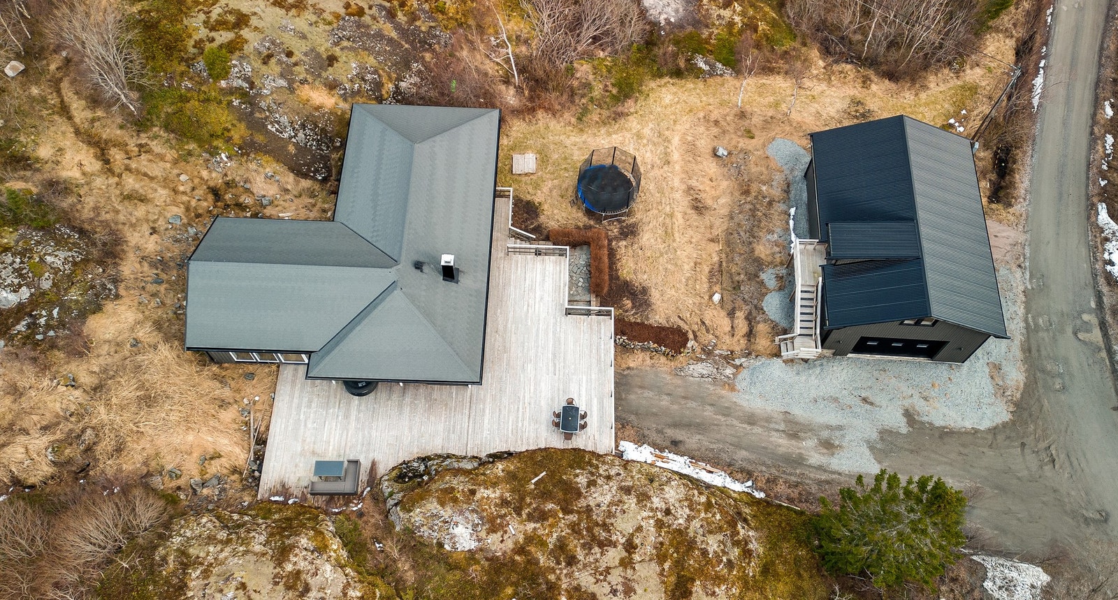 Dronebilde over eiendommen Galleribilde