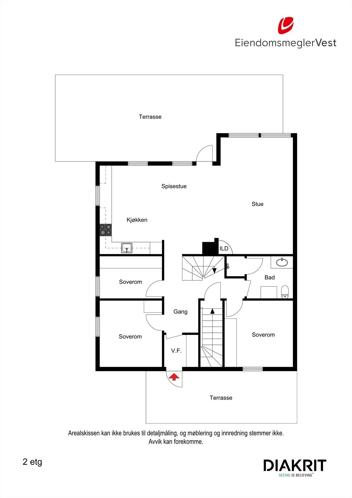 Plantegning 1.etg Galleribilde
