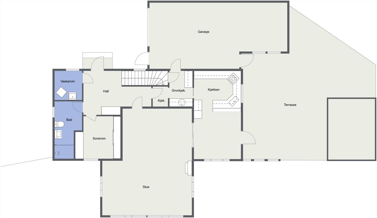Daleveien 302 - 1. Etasje - 2D Floor Plan Galleribilde