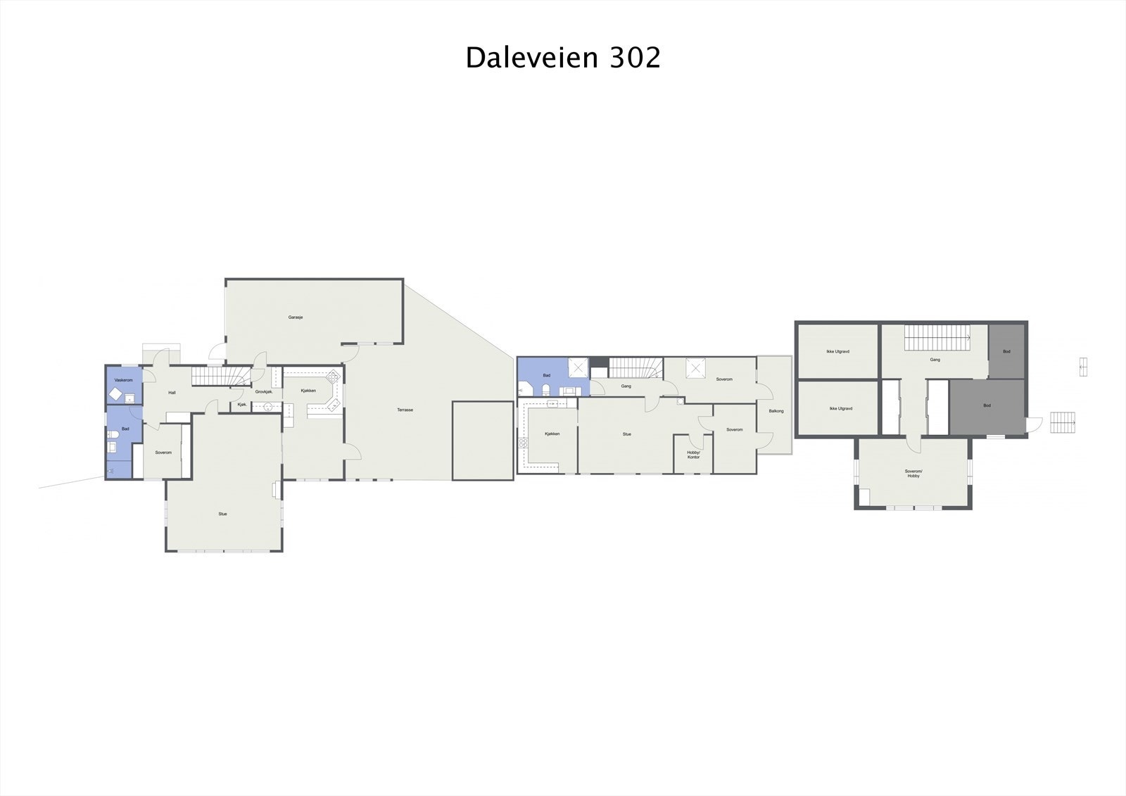 Project letterhead - Daleveien 302 - 2D Floor Plan-2 Galleribilde