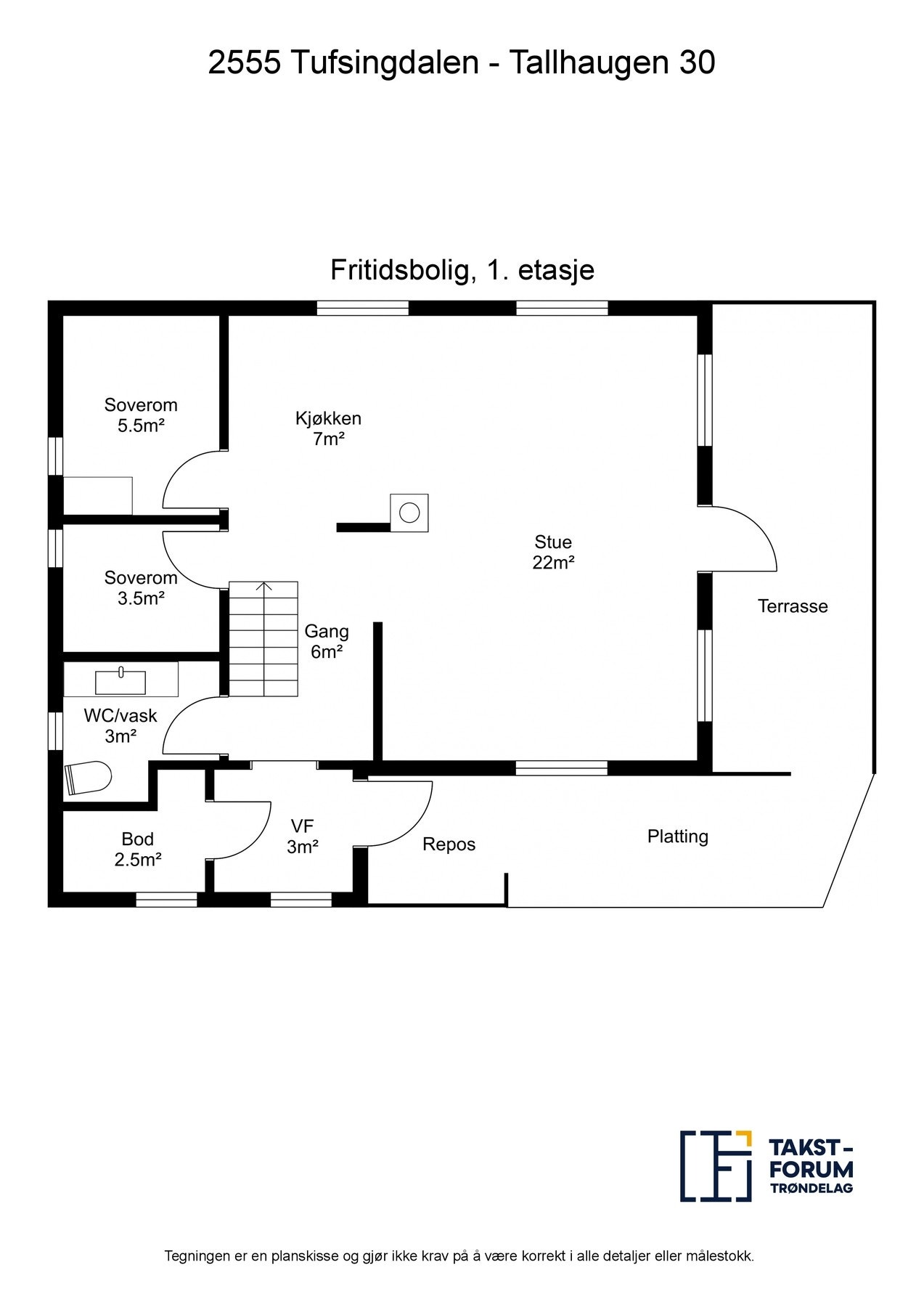 Planskisse 1.etg. Galleribilde