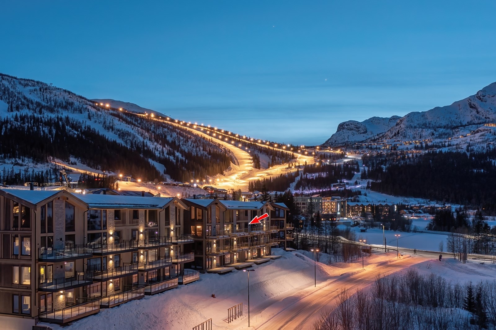 Leiligheten ligger rett ved Hemsedal Skisenter. Galleribilde