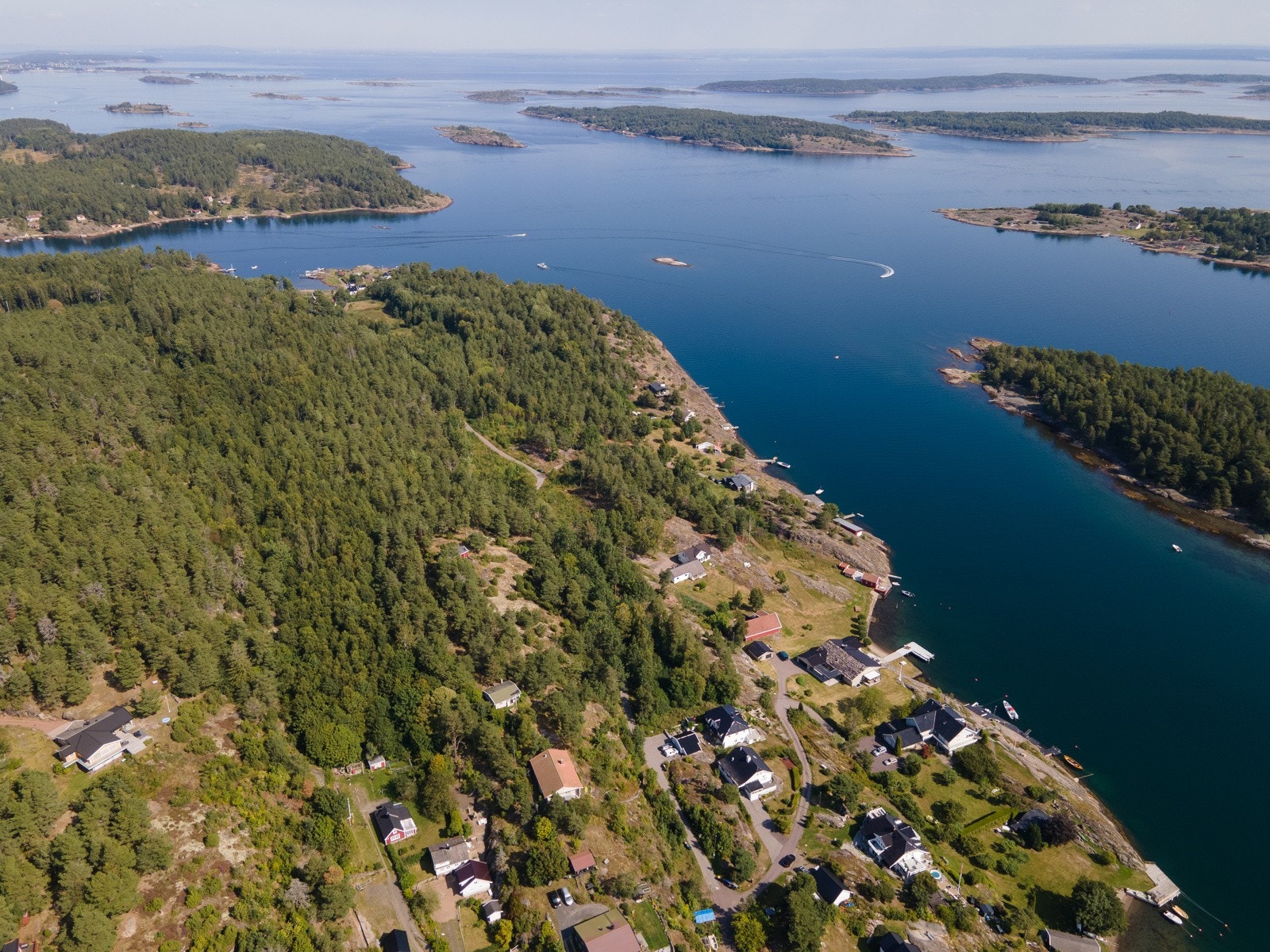 Dronebilde over området Galleribilde