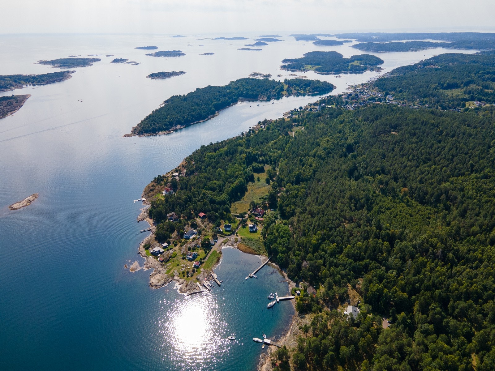 Dronebilde over området Galleribilde
