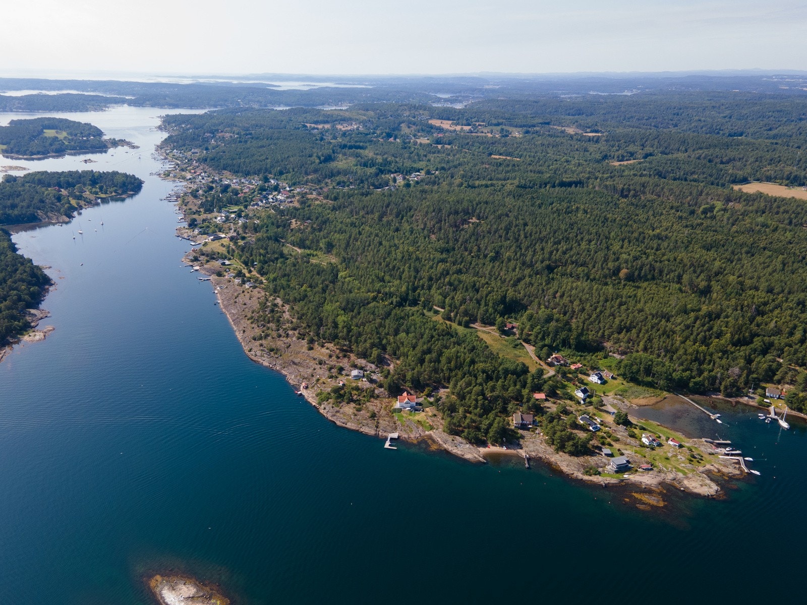 Dronebilde over området Galleribilde