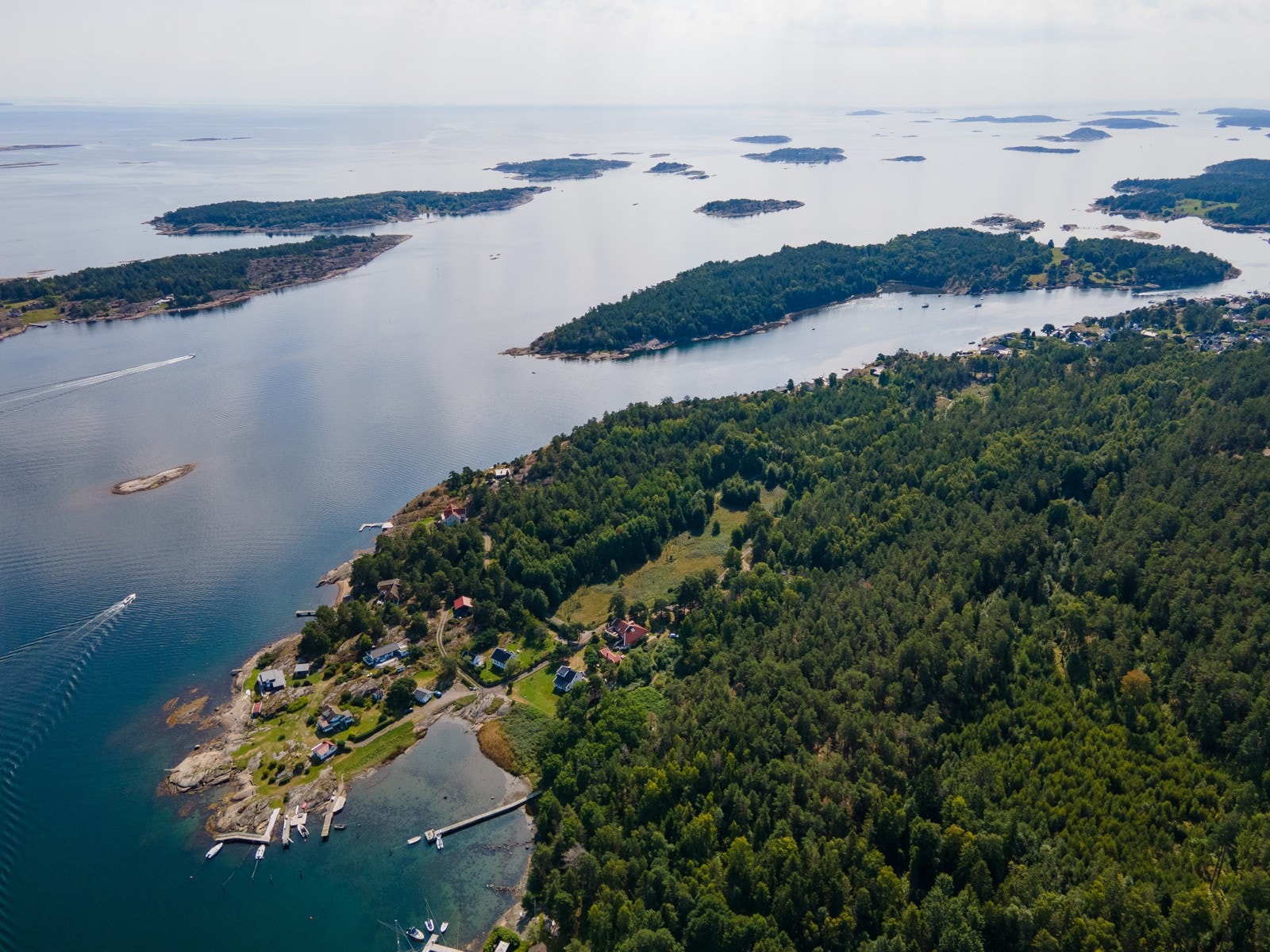 Dronebilde over området Galleribilde