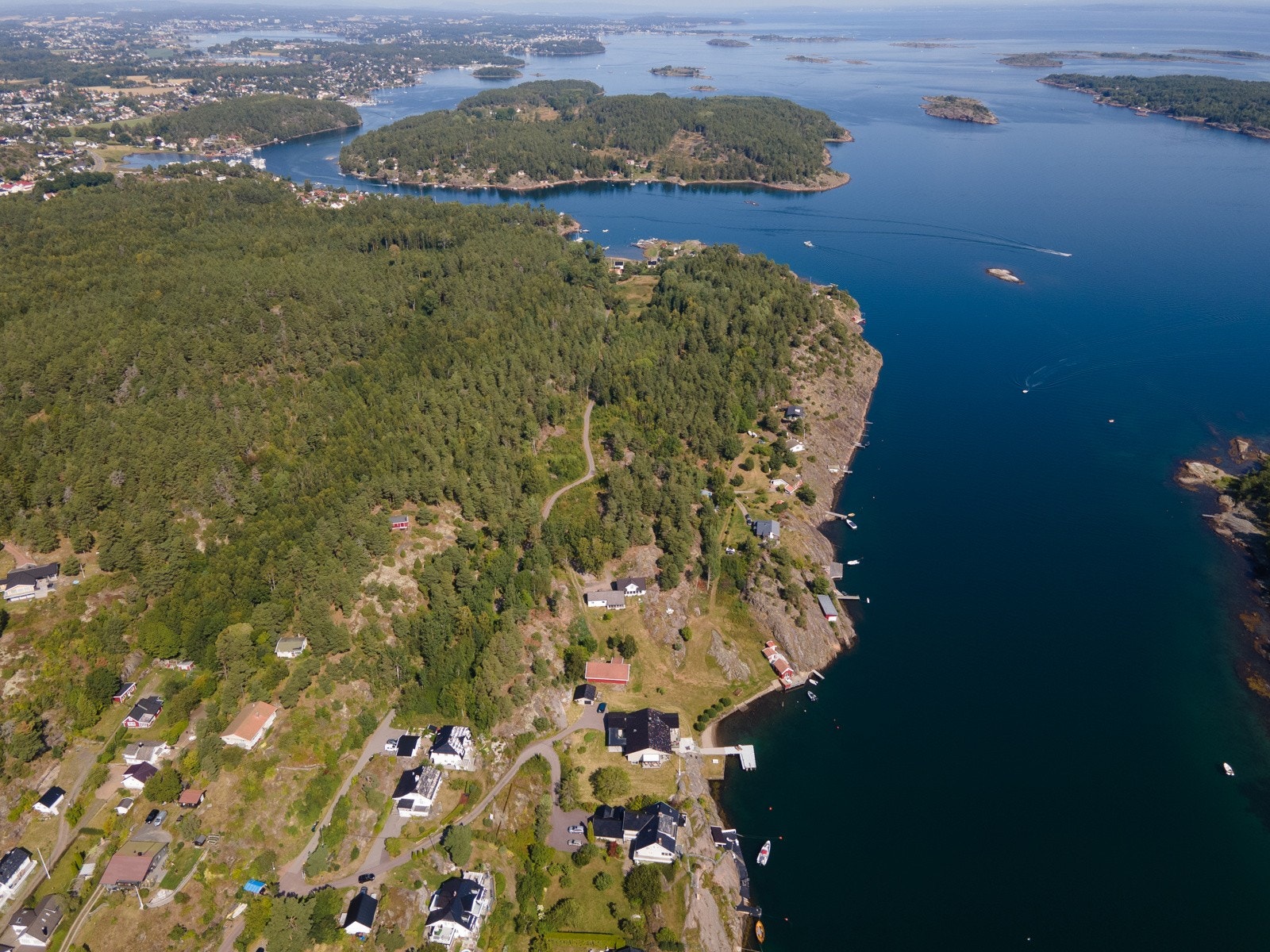 Dronebilde over området Galleribilde