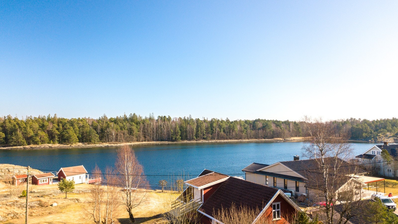 Utsikt fra ca terrassehøyde fra boligområdet Galleribilde