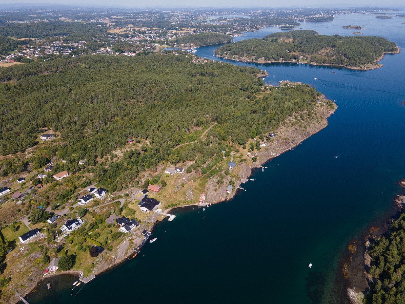 Dronebilde over området Galleribilde