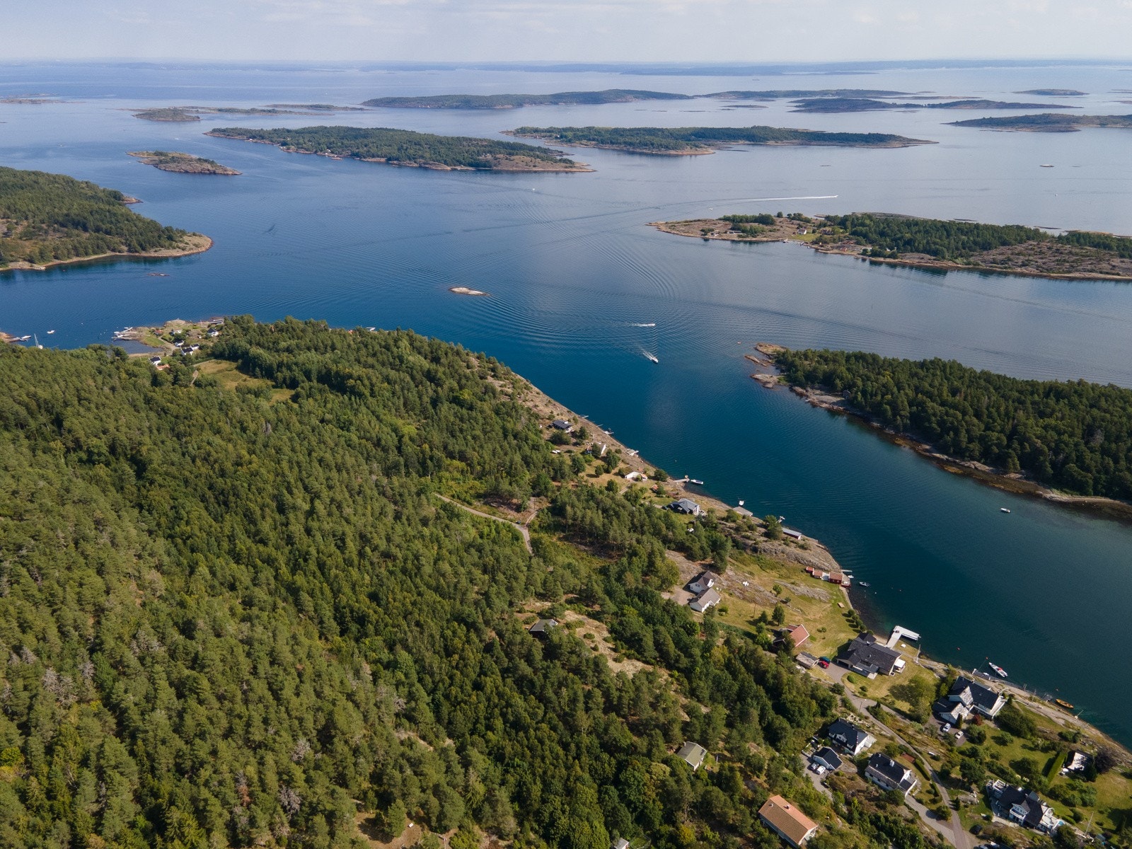 Dronebilde over området Galleribilde