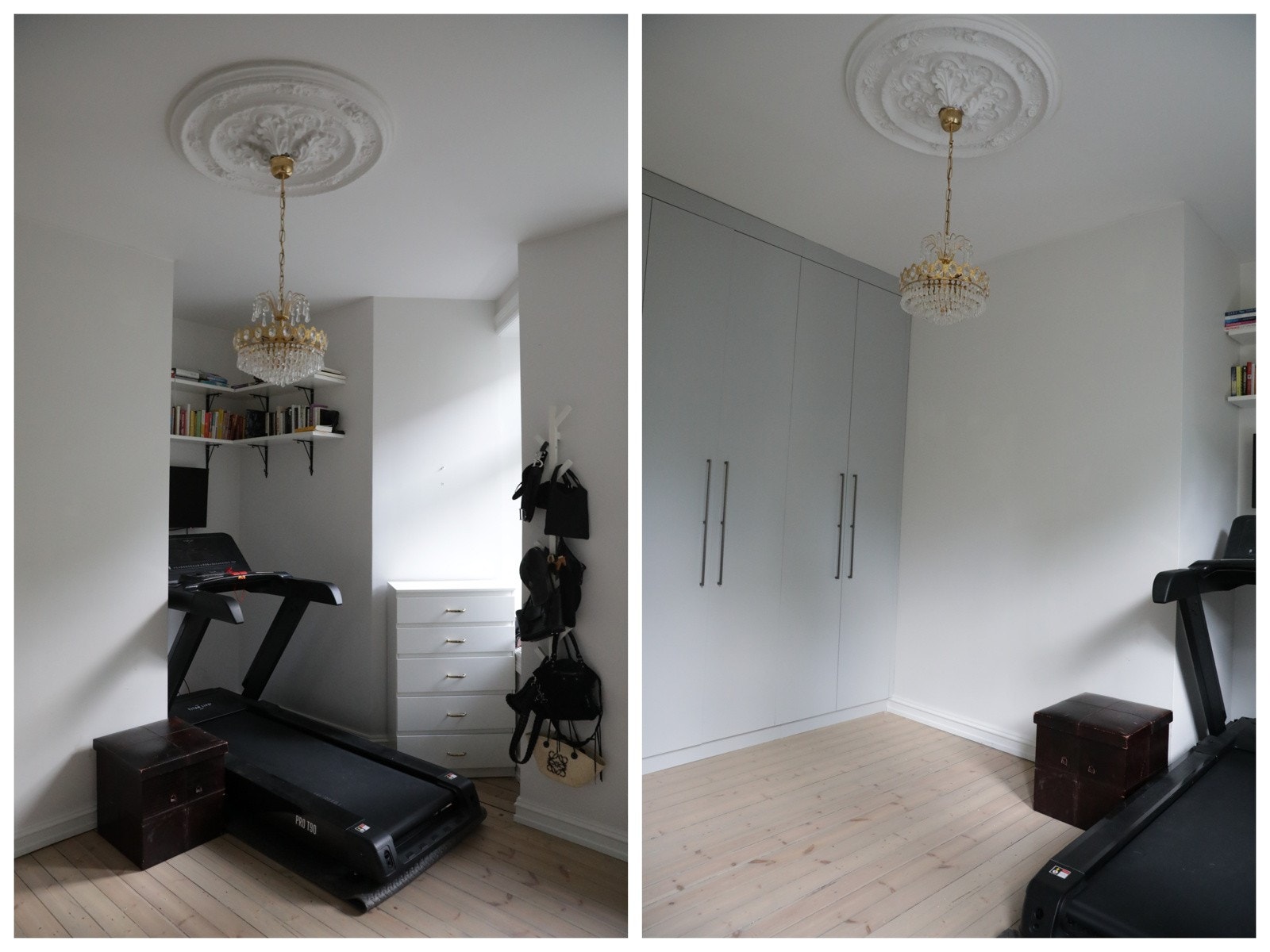 Leiligheten har originale slipte tregulv i entre/gang, begge soverom, kjøkken og stue. Galleribilde