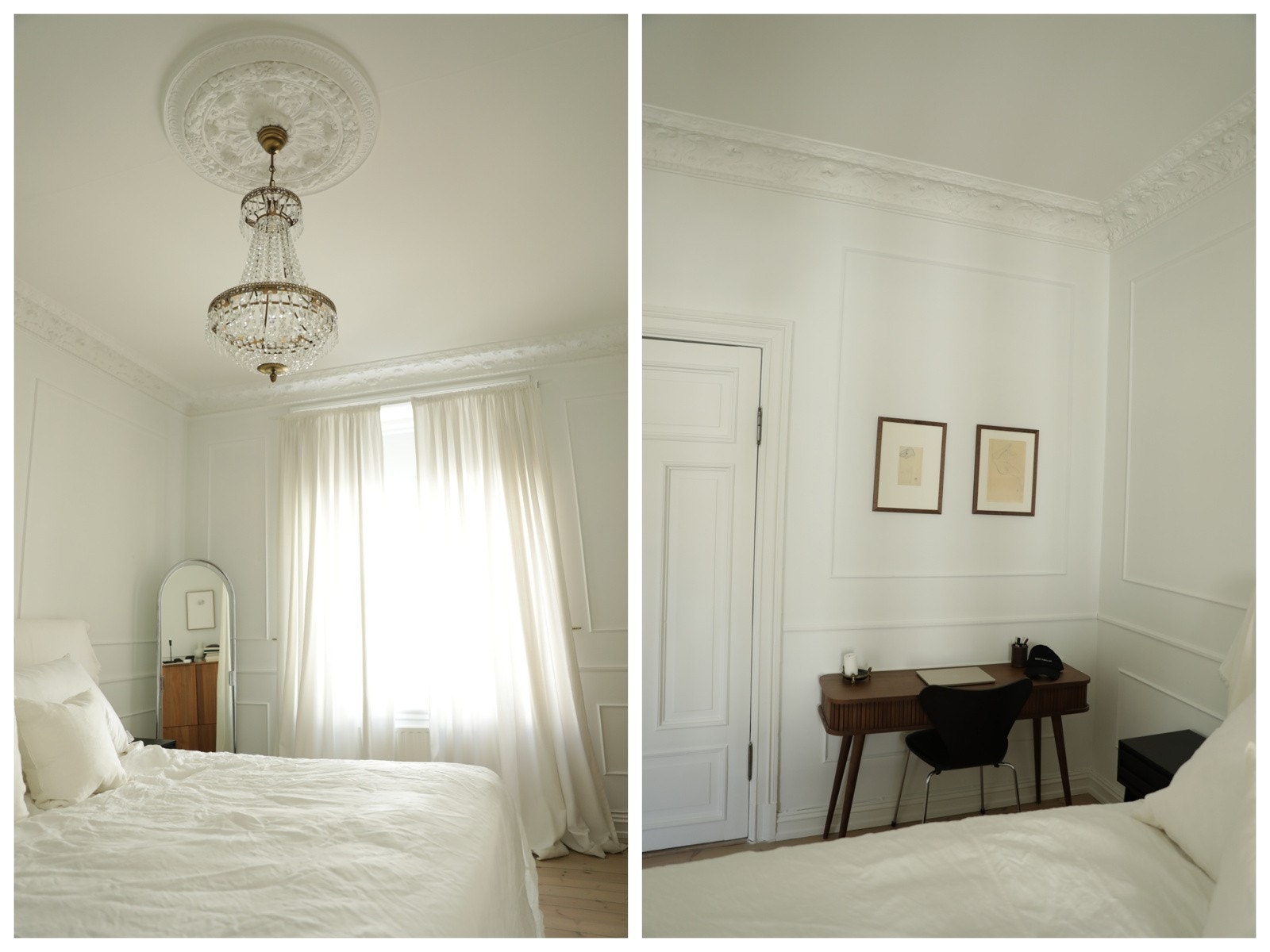 Det er også innredet med skrivebord og kommode. Galleribilde