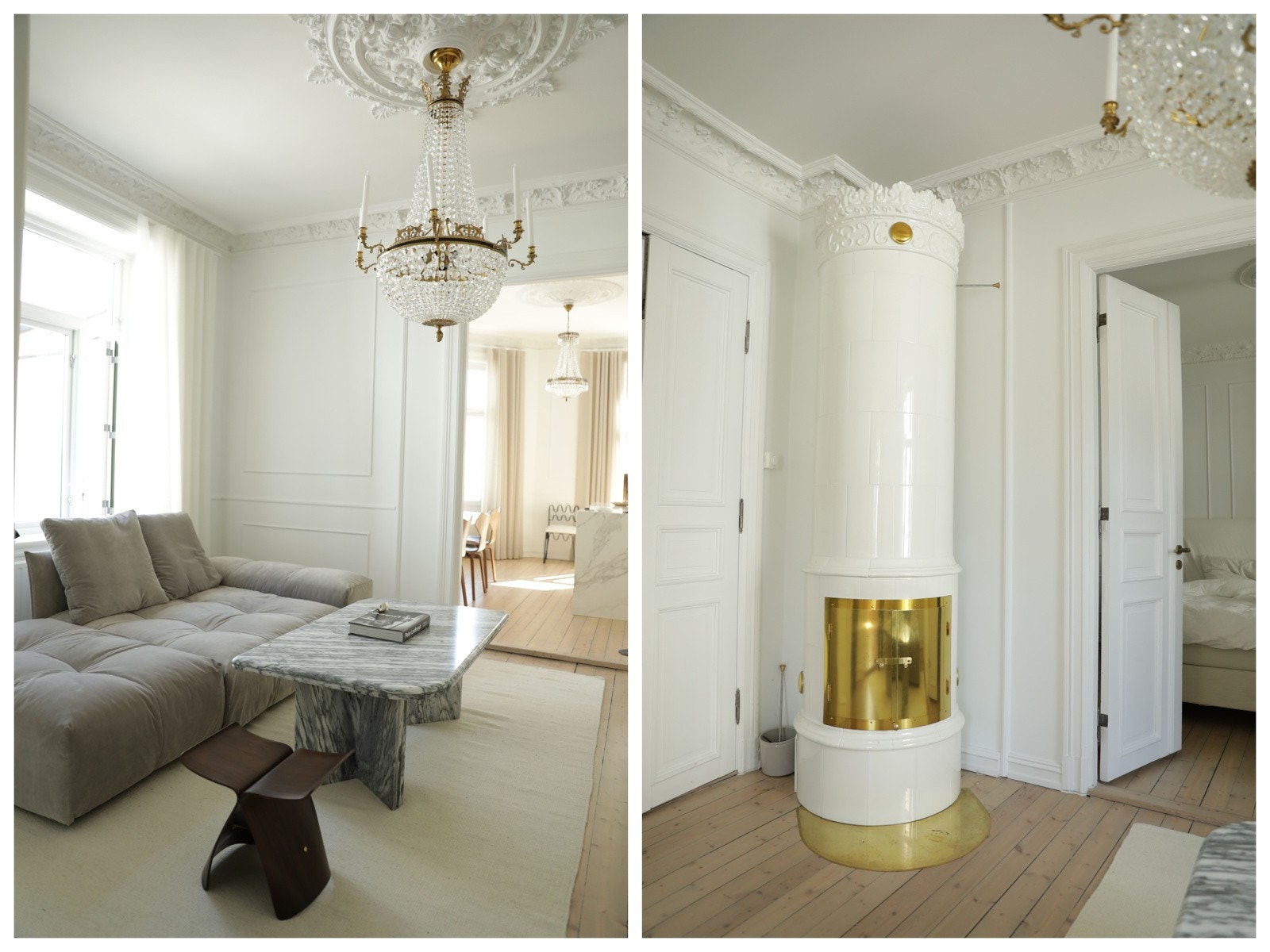 Vakker kakkelovn fra Gabrielsen kakkelovner. Galleribilde