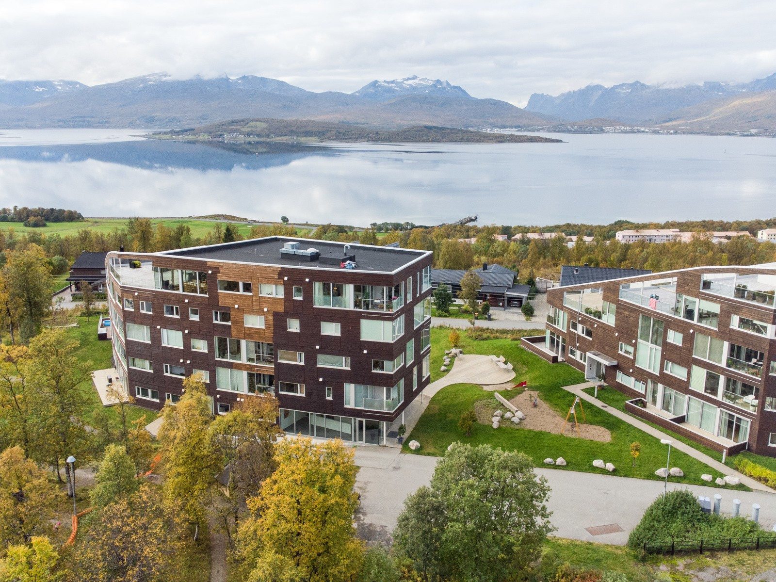 Området er solrikt og barnevennlig