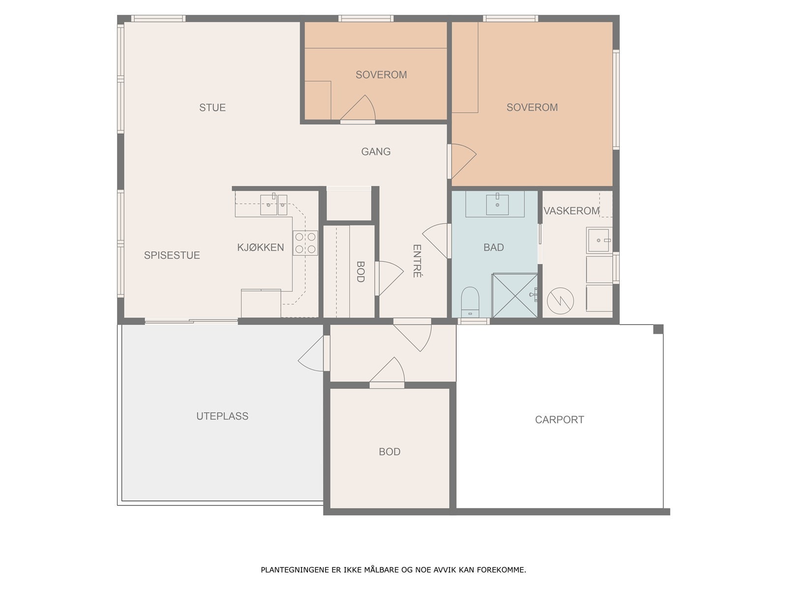 Boligen har en praktisk planløsning Galleribilde