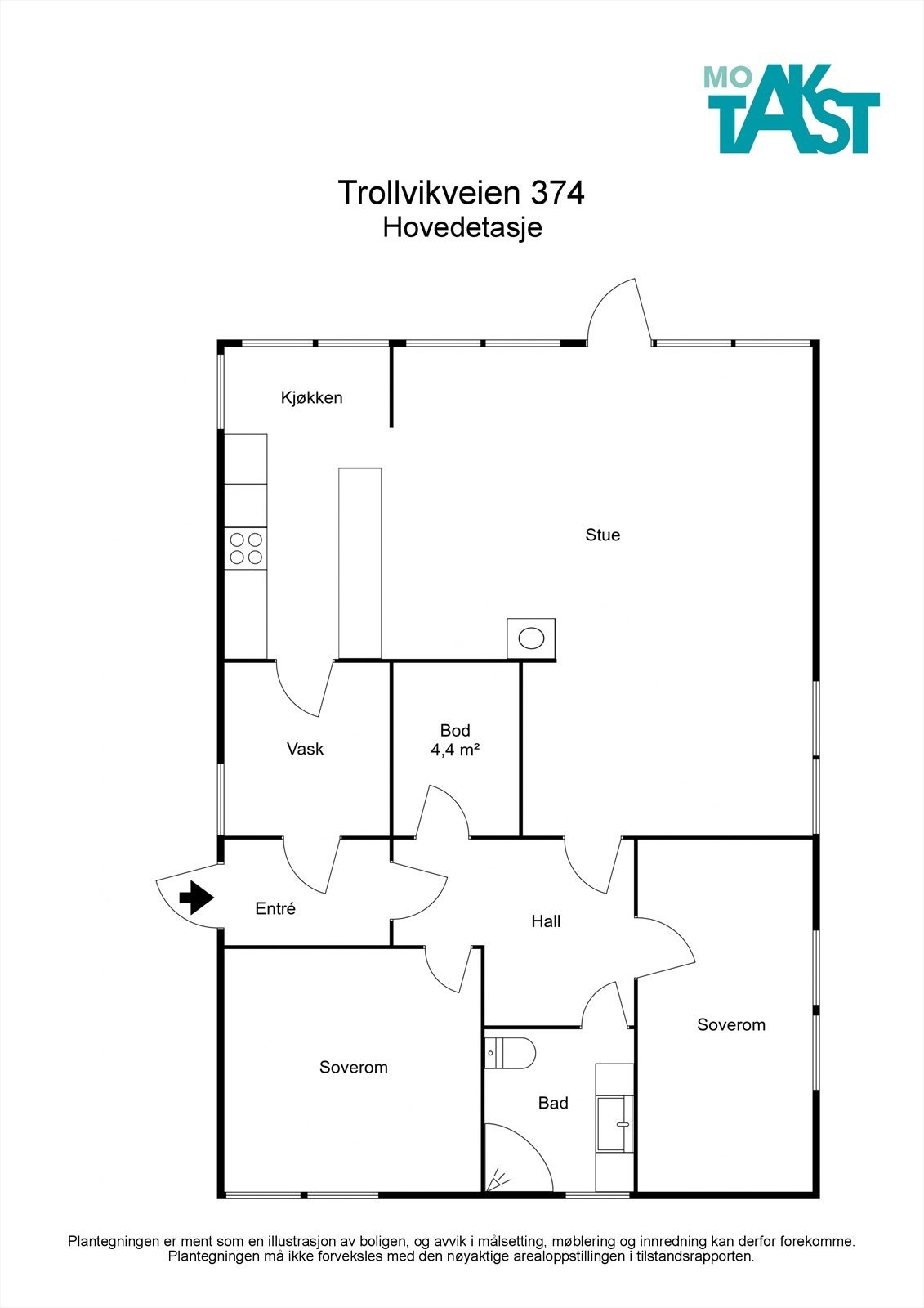 Plantegning første etasje/hovedplan. Galleribilde