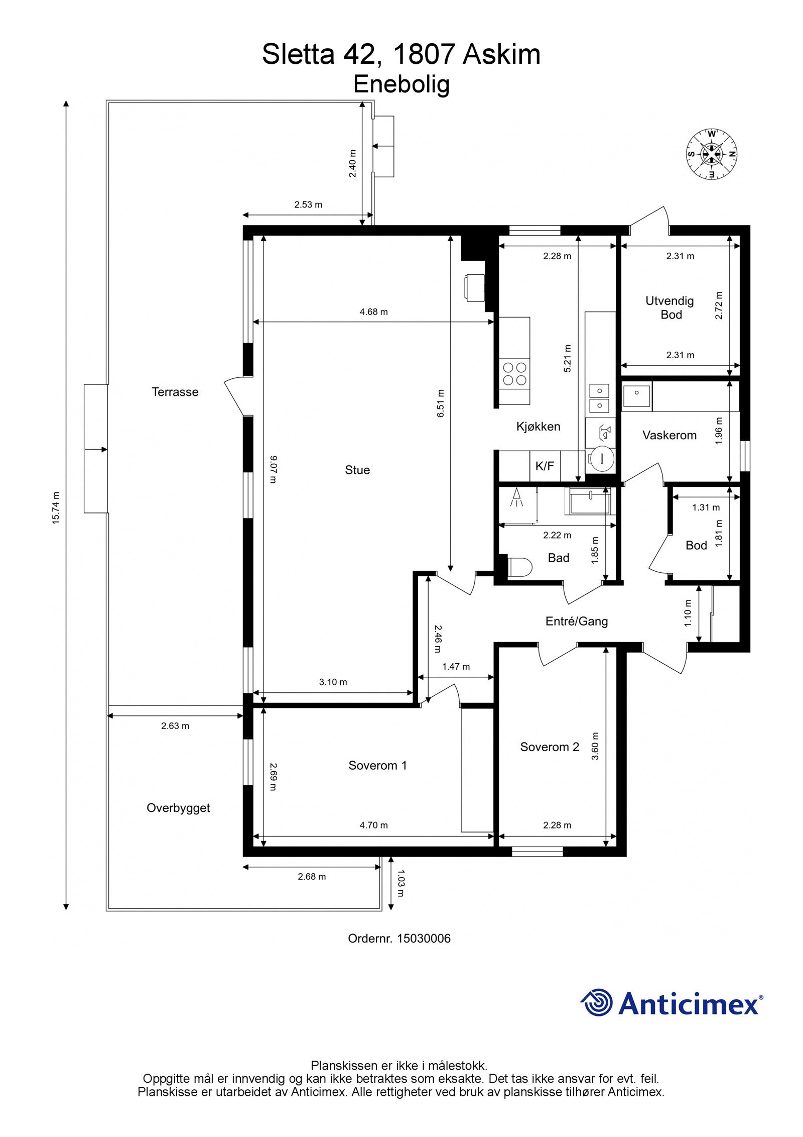 Plantegning - Målsatt Galleribilde