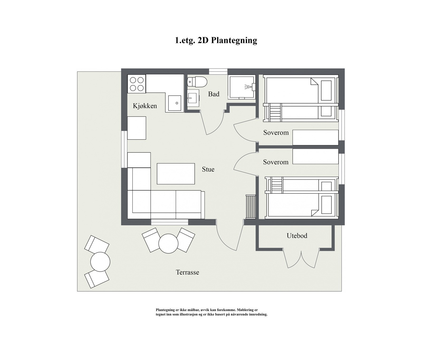 Ormsøyveien 12B - 1. Etasje - 2D Floor Plan Galleribilde