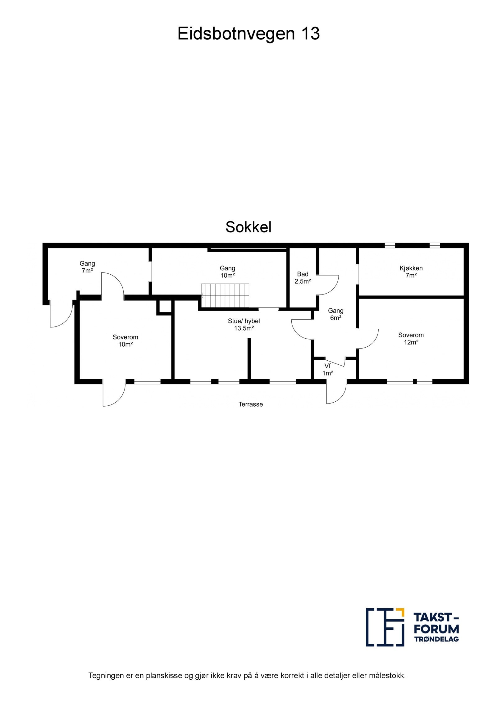 Planløsningen sokkel. Galleribilde