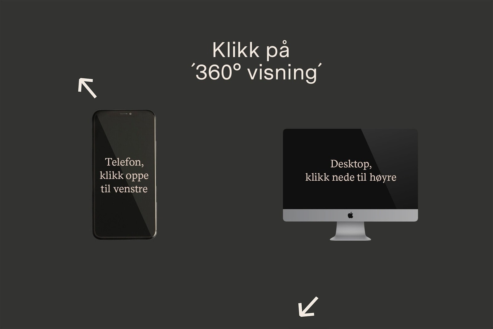 Klikk på bildet for å se 360 graders visning av hjemmet. Galleribilde