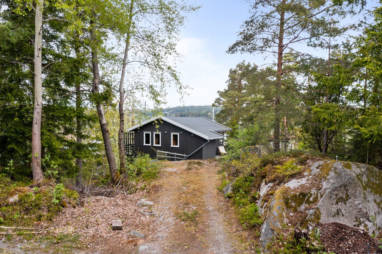 Hytta har adkomst via privat vei Galleribilde