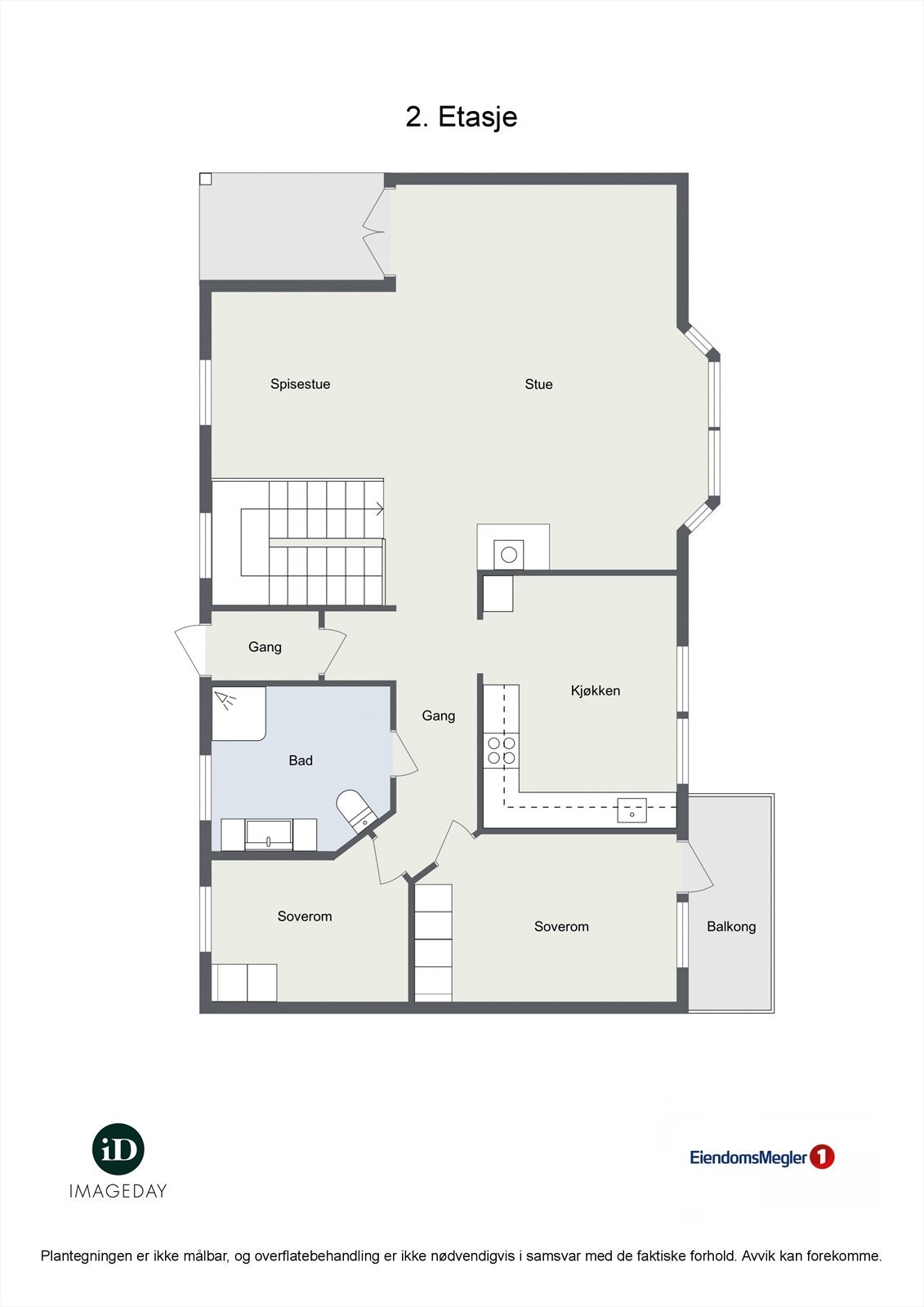 Plantegning 2.etasje Røykenveien 340B Galleribilde