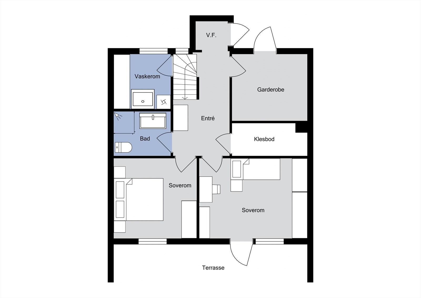 Floorplan letterhead - Bakkevegen 11b, Karmsund - 1. Etasje - 2D Floor Plan.jpg Galleribilde