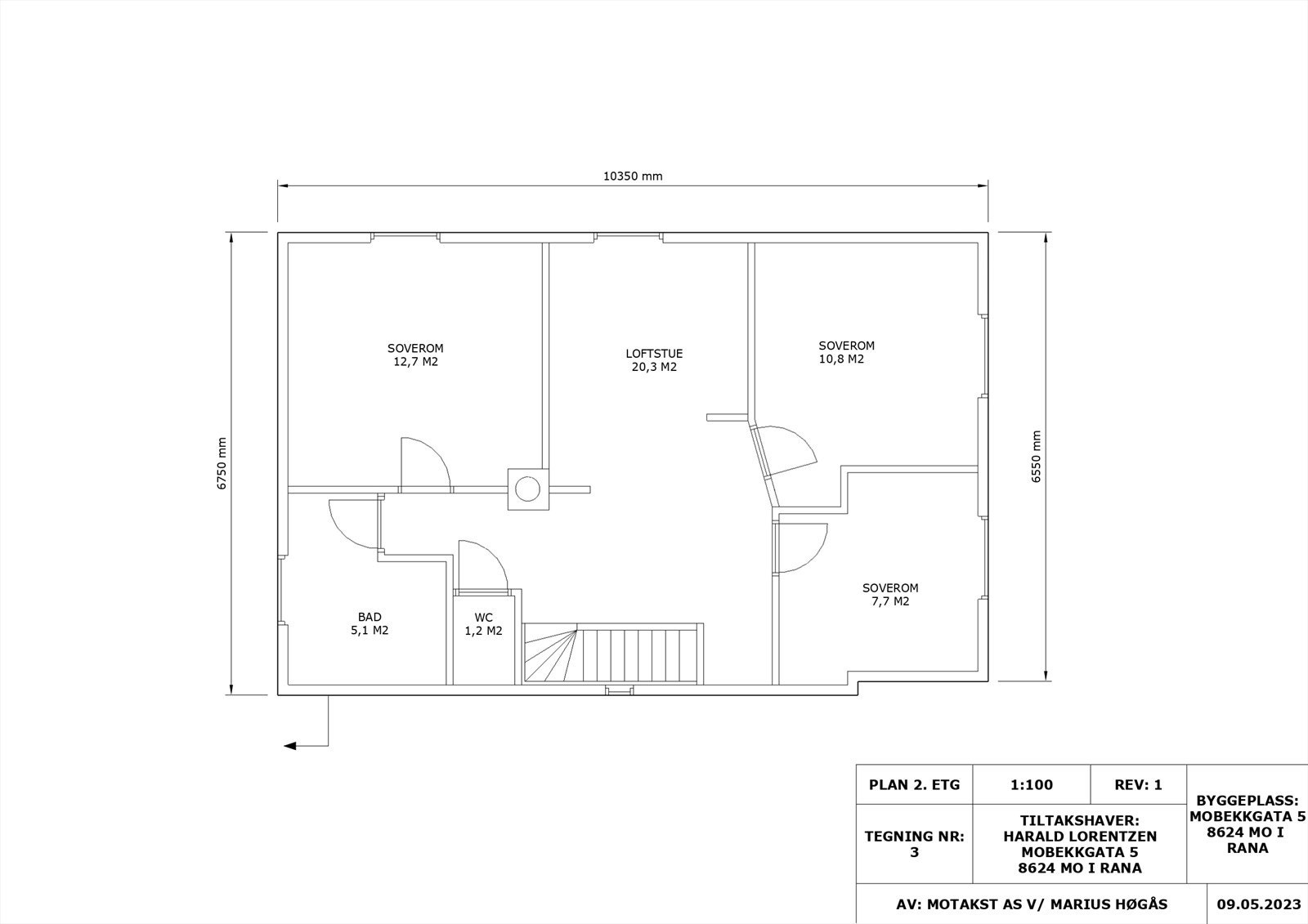 Plantegning 2. etg. Galleribilde