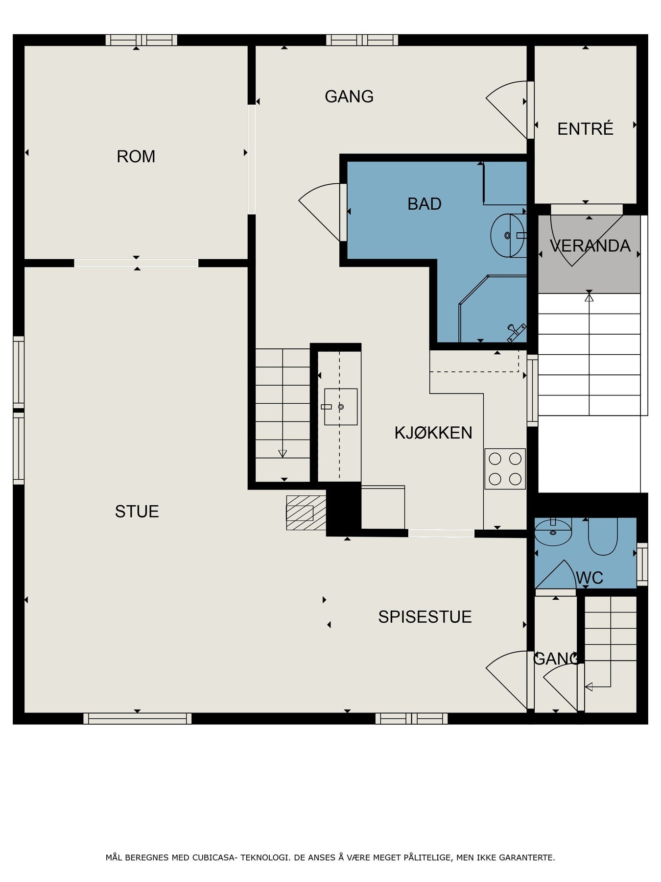 Plantegning hovedplan Galleribilde