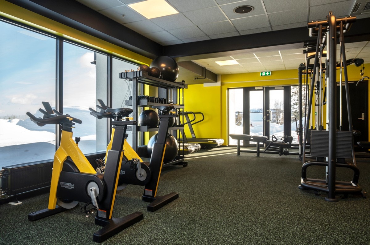 Treningsrommmet er innredet med tipp topp utstyr fra #Technogym Galleribilde