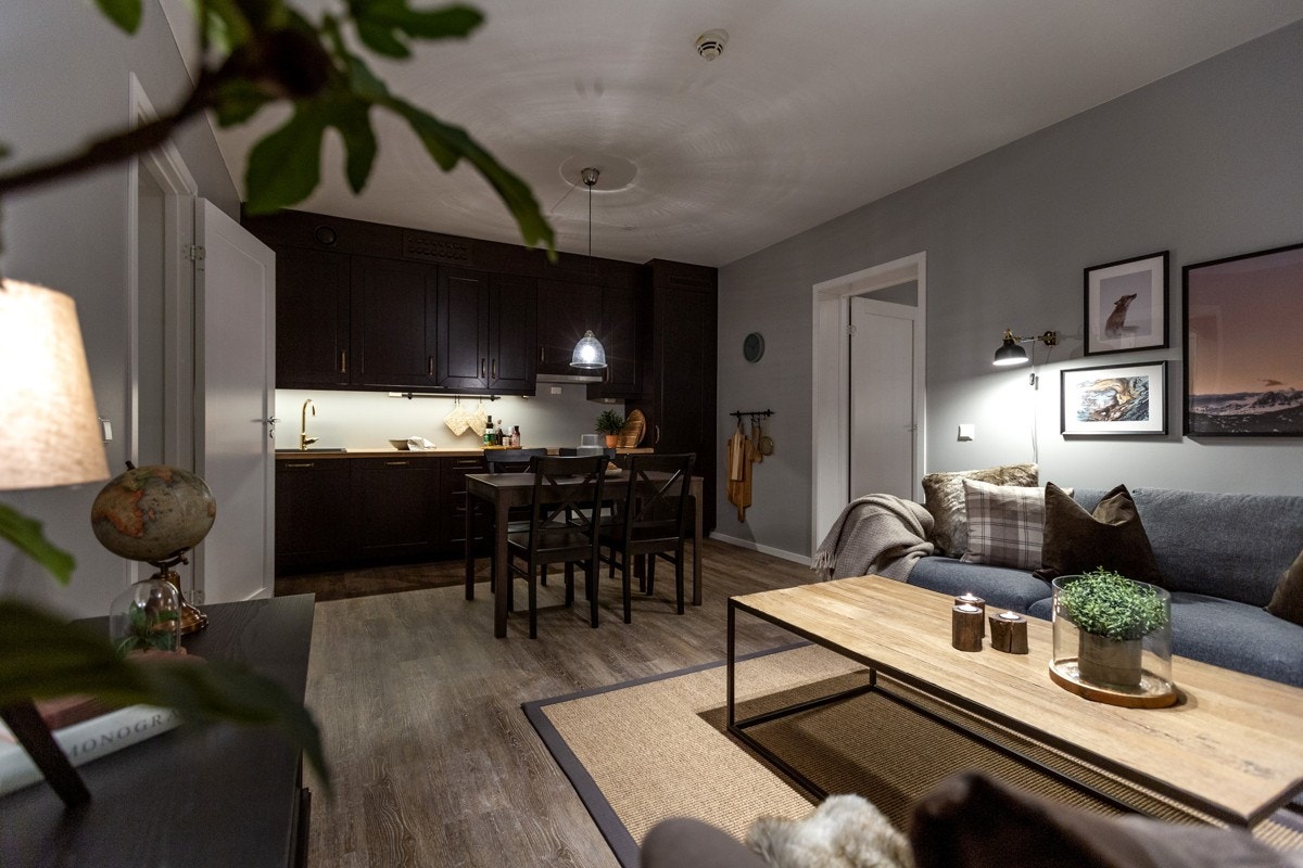 Leilighetene har fått et moderne og tidsriktig utseende Galleribilde