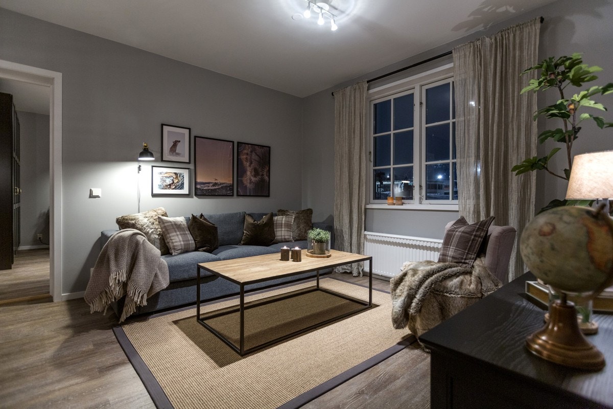 Leilighetene har god takhøyde (ca 260 cm), store vinduer og romslig soverom. Galleribilde