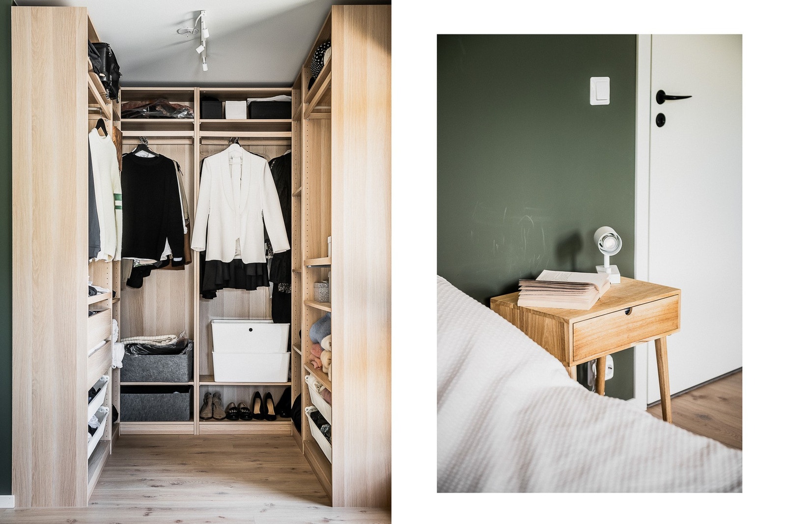 Åpent walk-in closet. Galleribilde