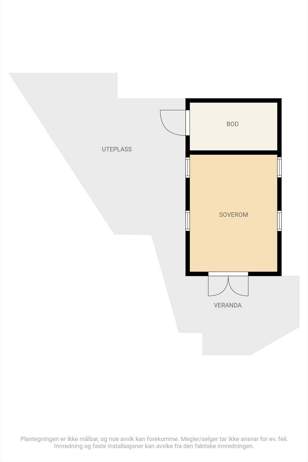 Planløsning sjøbua Galleribilde