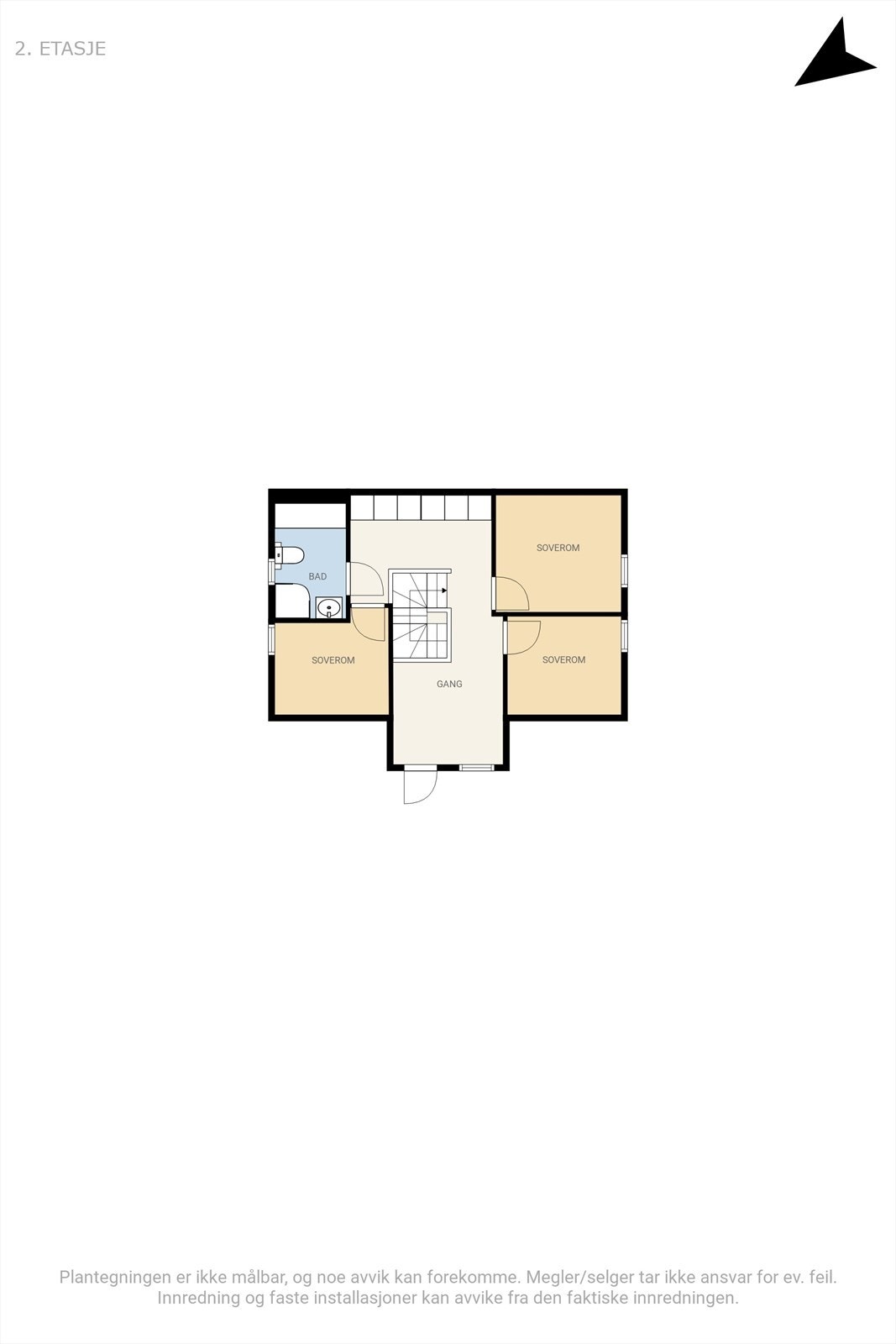 Planløsing 2. etasje Galleribilde
