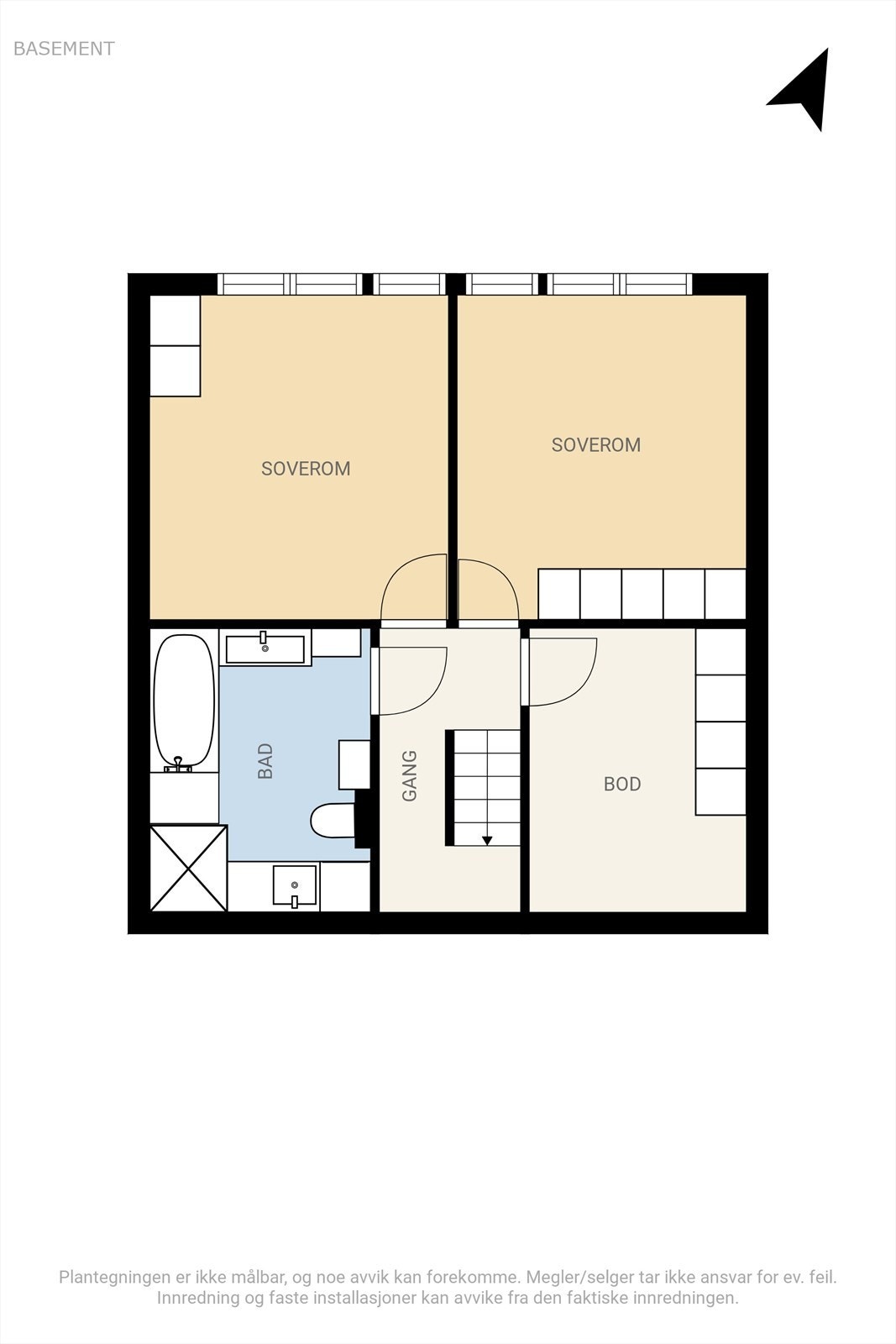 Plantegning underetasje Galleribilde