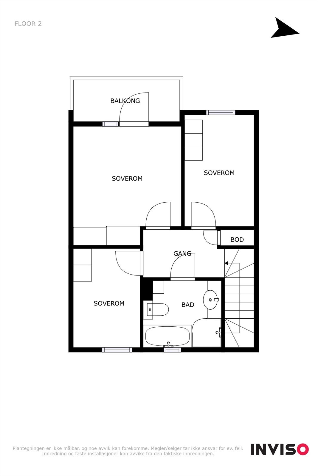 Plantegning 2.etasje Galleribilde