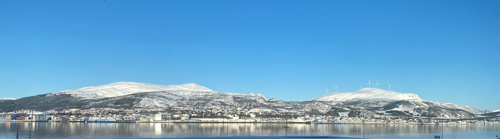 Utsikt til Sortland en vinterdag (bilde tatt av selger) Galleribilde