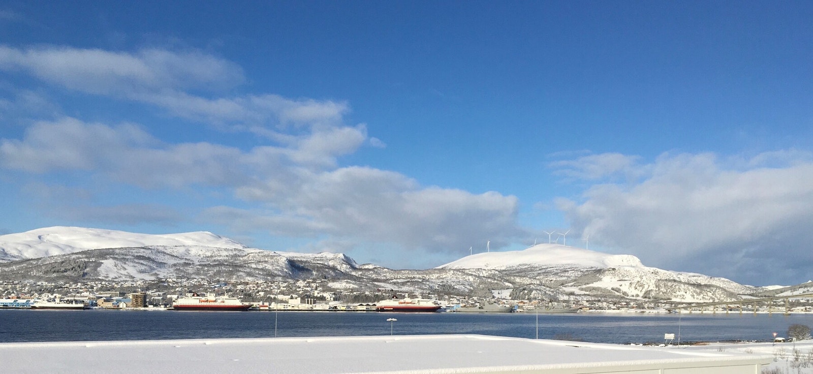 Utsikt til Sortland en vinterdag (bilde tatt av selger) Galleribilde