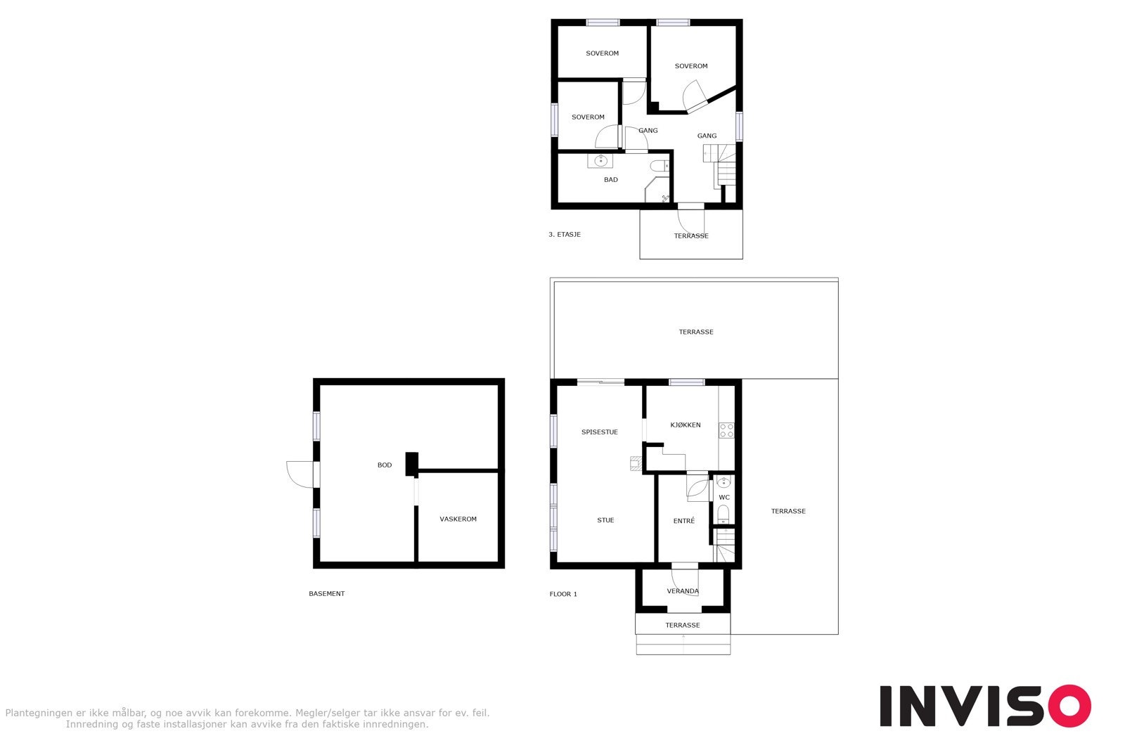 - Plantegning alle plan Galleribilde
